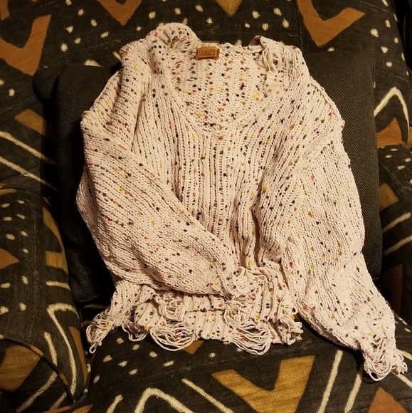 SOLD POL Cream Confetti cake chenille hoodie - Picture 6 of 8